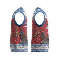 Norway Viking Santa Christmas Knitted V-Neck Vest Funny Reindeer Norse Xmas - Wonder Print Shop