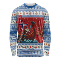 Norway Viking Santa Christmas Long Sleeve Shirt Funny Reindeer Norse Xmas - Wonder Print Shop