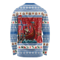 Norway Viking Santa Christmas Long Sleeve Shirt Funny Reindeer Norse Xmas - Wonder Print Shop