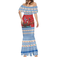 Norway Viking Santa Christmas Mermaid Dress Funny Reindeer Norse Xmas - Wonder Print Shop