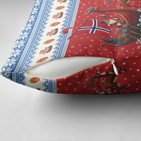 Norway Viking Santa Christmas Pillow Cover Funny Reindeer Norse Xmas - Wonder Print Shop