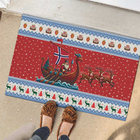 Norway Viking Santa Christmas Rubber Doormat Funny Reindeer Norse Xmas - Wonder Print Shop
