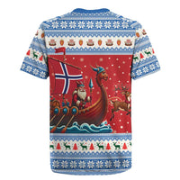 Norway Viking Santa Christmas Rugby Jersey Funny Reindeer Norse Xmas - Wonder Print Shop