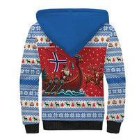 Norway Viking Santa Christmas Sherpa Hoodie Funny Reindeer Norse Xmas - Wonder Print Shop