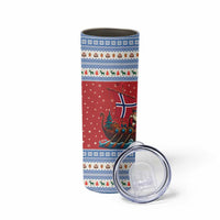 Norway Viking Santa Christmas Skinny Tumbler Funny Reindeer Norse Xmas - Wonder Print Shop