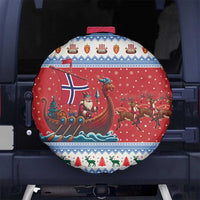 Norway Viking Santa Christmas Spare Tire Cover Funny Reindeer Norse Xmas - Wonder Print Shop