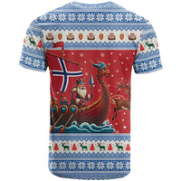 Norway Viking Santa Christmas T Shirt Funny Reindeer Norse Xmas - Wonder Print Shop