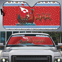 Greenland Viking Santa Christmas Auto Sun Shade Funny Reindeer Norse Xmas - Wonder Print Shop