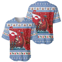 Greenland Viking Santa Christmas Baseball Jersey Funny Reindeer Norse Xmas - Wonder Print Shop