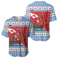 Greenland Viking Santa Christmas Baseball Jersey Funny Reindeer Norse Xmas - Wonder Print Shop