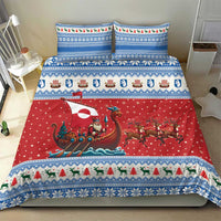 Greenland Viking Santa Christmas Bedding Set Funny Reindeer Norse Xmas - Wonder Print Shop