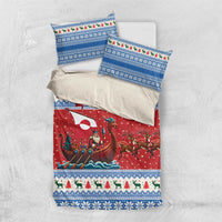 Greenland Viking Santa Christmas Bedding Set Funny Reindeer Norse Xmas - Wonder Print Shop