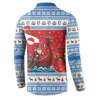 Greenland Viking Santa Christmas Button Sweatshirt Funny Reindeer Norse Xmas - Wonder Print Shop