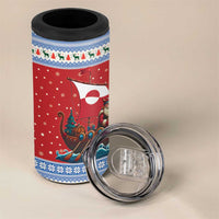 Greenland Viking Santa Christmas 4 in 1 Can Cooler Tumbler Funny Reindeer Norse Xmas - Wonder Print Shop