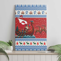Greenland Viking Santa Christmas Canvas Wall Art Funny Reindeer Norse Xmas - Wonder Print Shop