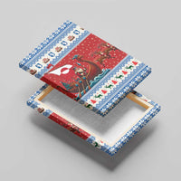 Greenland Viking Santa Christmas Canvas Wall Art Funny Reindeer Norse Xmas - Wonder Print Shop