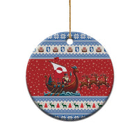 Greenland Viking Santa Christmas Ceramic Ornament Funny Reindeer Norse Xmas - Wonder Print Shop