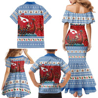 Greenland Viking Santa Christmas Family Matching Mermaid Dress and Hawaiian Shirt Funny Reindeer Norse Xmas - Wonder Print Shop