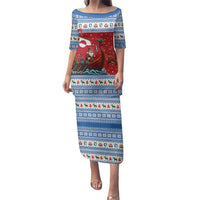 Greenland Viking Santa Christmas Family Matching Puletasi and Hawaiian Shirt Funny Reindeer Norse Xmas - Wonder Print Shop