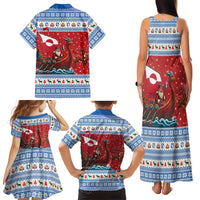 Greenland Viking Santa Christmas Family Matching Tank Maxi Dress and Hawaiian Shirt Funny Reindeer Norse Xmas - Wonder Print Shop