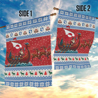 Greenland Viking Santa Christmas Garden Flag Funny Reindeer Norse Xmas - Wonder Print Shop