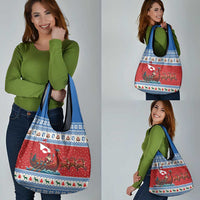 Greenland Viking Santa Christmas Grocery Bag Funny Reindeer Norse Xmas - Wonder Print Shop