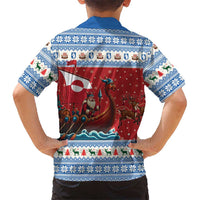 Greenland Viking Santa Christmas Kid Hawaiian Shirt Funny Reindeer Norse Xmas - Wonder Print Shop