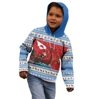 Greenland Viking Santa Christmas Kid Hoodie Funny Reindeer Norse Xmas - Wonder Print Shop