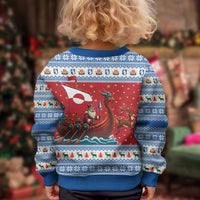 Greenland Viking Santa Christmas Kid Ugly Christmas Sweater Funny Reindeer Norse Xmas - Wonder Print Shop