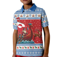 Greenland Viking Santa Christmas Kid Polo Shirt Funny Reindeer Norse Xmas - Wonder Print Shop