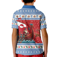 Greenland Viking Santa Christmas Kid Polo Shirt Funny Reindeer Norse Xmas - Wonder Print Shop