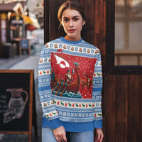 Greenland Viking Santa Christmas Ugly Christmas Sweater Funny Reindeer Norse Xmas - Wonder Print Shop