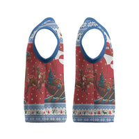 Greenland Viking Santa Christmas Knitted V-Neck Vest Funny Reindeer Norse Xmas - Wonder Print Shop