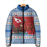 Greenland Viking Santa Christmas Padded Jacket Funny Reindeer Norse Xmas - Wonder Print Shop