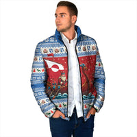 Greenland Viking Santa Christmas Padded Jacket Funny Reindeer Norse Xmas - Wonder Print Shop