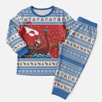Greenland Viking Santa Christmas Pajama Set Funny Reindeer Norse Xmas - Wonder Print Shop