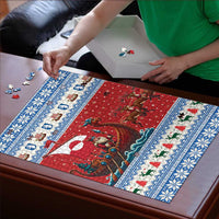 Greenland Viking Santa Christmas Puzzle Funny Reindeer Norse Xmas - Wonder Print Shop