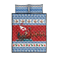 Greenland Viking Santa Christmas Quilt Bed Set Funny Reindeer Norse Xmas - Wonder Print Shop