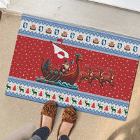 Greenland Viking Santa Christmas Rubber Doormat Funny Reindeer Norse Xmas - Wonder Print Shop