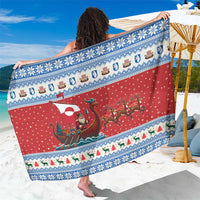 Greenland Viking Santa Christmas Sarong Funny Reindeer Norse Xmas - Wonder Print Shop