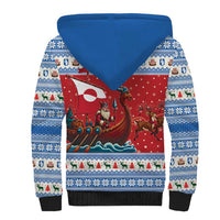 Greenland Viking Santa Christmas Sherpa Hoodie Funny Reindeer Norse Xmas - Wonder Print Shop