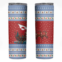 Greenland Viking Santa Christmas Skinny Tumbler Funny Reindeer Norse Xmas - Wonder Print Shop