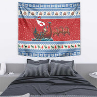 Greenland Viking Santa Christmas Tapestry Funny Reindeer Norse Xmas - Wonder Print Shop
