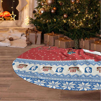 Greenland Viking Santa Christmas Tree Skirt Funny Reindeer Norse Xmas - Wonder Print Shop