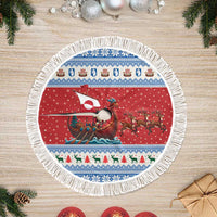 Greenland Viking Santa Christmas Tree Skirt Funny Reindeer Norse Xmas - Wonder Print Shop