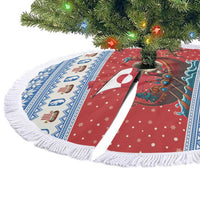 Greenland Viking Santa Christmas Tree Skirt Funny Reindeer Norse Xmas - Wonder Print Shop