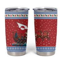Greenland Viking Santa Christmas Tumbler Cup Funny Reindeer Norse Xmas - Wonder Print Shop