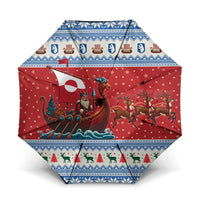 Greenland Viking Santa Christmas Umbrella Funny Reindeer Norse Xmas - Wonder Print Shop
