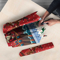 Greenland Viking Santa Christmas Umbrella Funny Reindeer Norse Xmas - Wonder Print Shop
