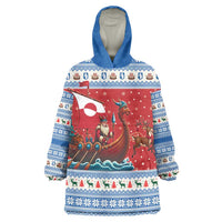 Greenland Viking Santa Christmas Wearable Blanket Hoodie Funny Reindeer Norse Xmas - Wonder Print Shop